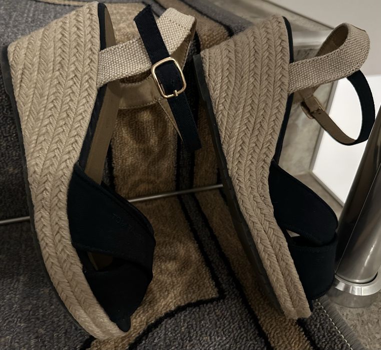 Tom tailor , сандали с платформа тъмносин/крем , 36