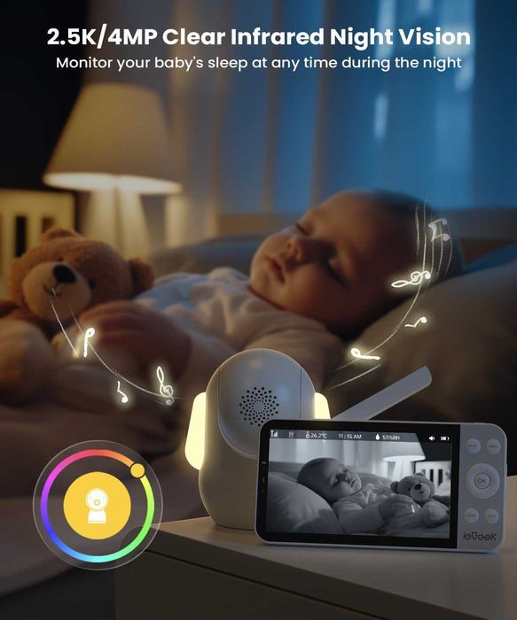 Видео бебефон ieGeek Baby 5 с приложение и Wifi