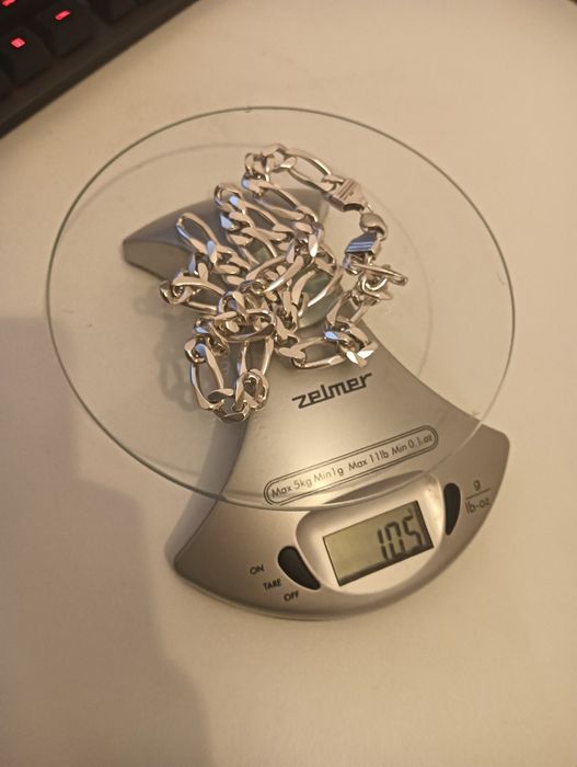 Lanț masiv bărbătesc din argint Figaro