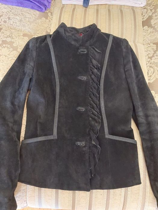 Замшевый  пиджак 44 размер