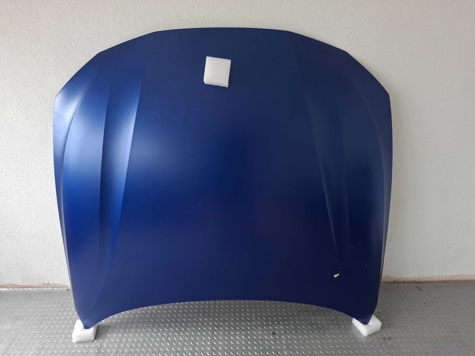 Като Нов Оригинален Преден капак BMW G22 G23 G26 Син мат Алуминиев, БМВ Г22 Г23 Г26