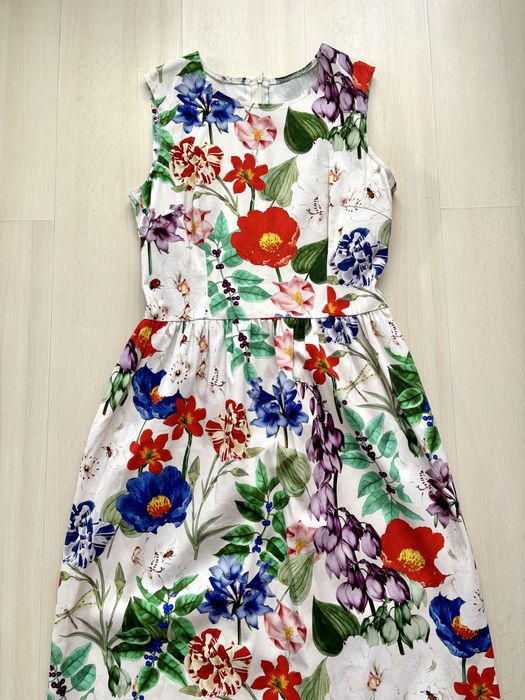Rochie din bumbac elastic, cu buzunare, masura 38