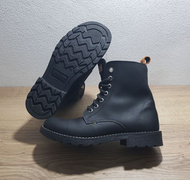 Ghete KAVAT Borgvik noi, bocanci piele neagră made in Suedia Nr. 37 EU