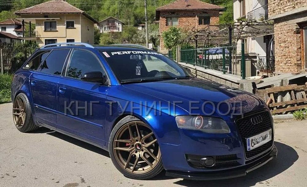 Преден лип спойлер за ауди а4 с4 б7 с лайн / audi a4 s4 b7 lip spoiler s line / добавка за предна броня / нож