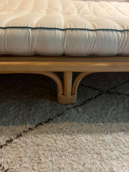 Cadru pat 90/220 ratan zara home si saltea