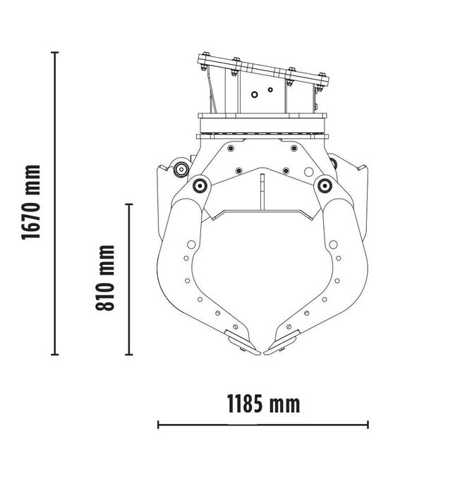 Graifer rotativa Pentru excavatoare MB Crusher MB-G1200