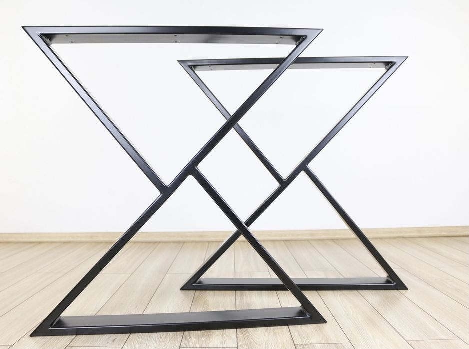 Set 2 picioare metalice model Z(masa terasa, living, bucatarie, cafea)