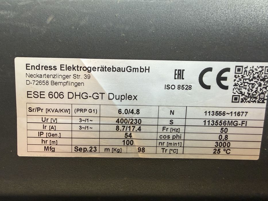 Generator curent Endress ESE 606 / 380v 6 kw / Honda gx 390