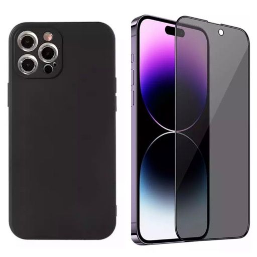 Iphone 14/15/16/17 PRO MAX PLUS Husa Tpu + Folie Sticla 11D/6D/PRIVACY