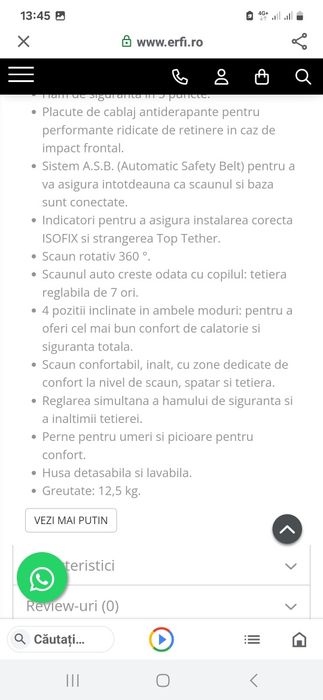 Scaun auto Maxi cosi axiss fix