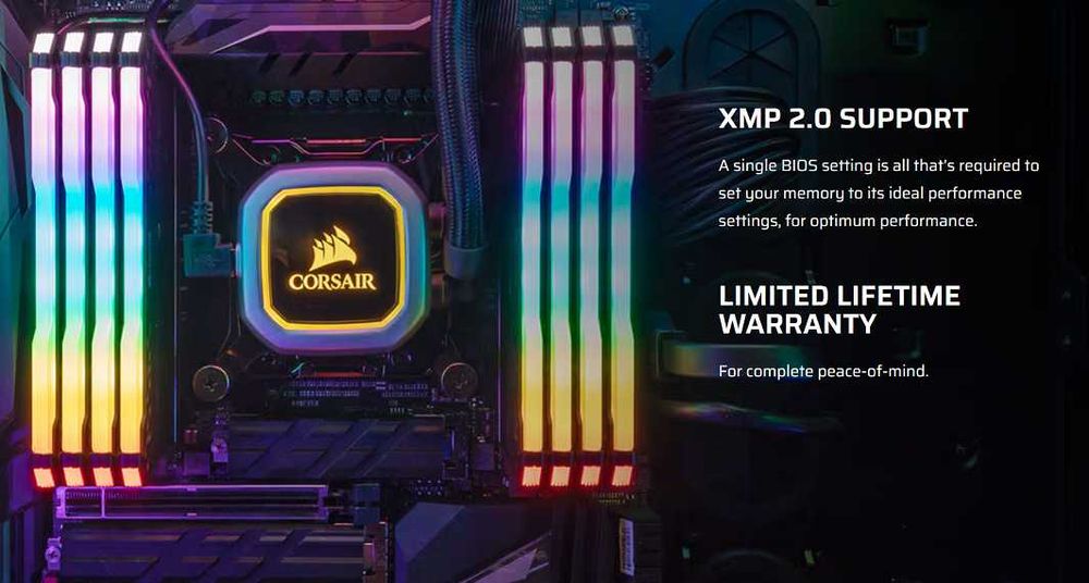 メモリー CORSAIR VENGEANCE RGB PRO 32GB DDR4 VENGEANCE® RGB PRO 32GB (4 x 8GB) DDR4 DRAM 3200MHz C16 Memory Kit