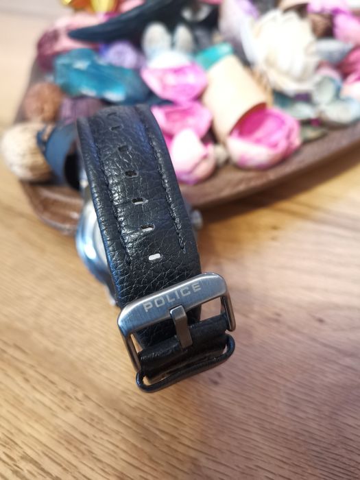 Ceas Police brățara piele Ceramic 10, ATM