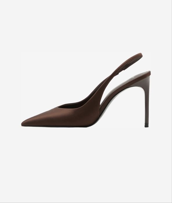 Сатенени обувки на ток - Mango 39