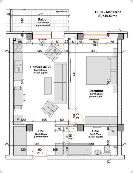 Vand  apartament in Baciu