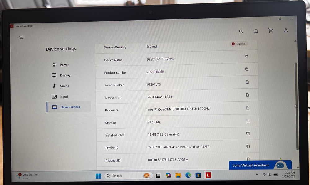 Lenovo ThinkPad T14 gen 1, reconditionat (i5, 16 GB RAM, 256 GB SSD)