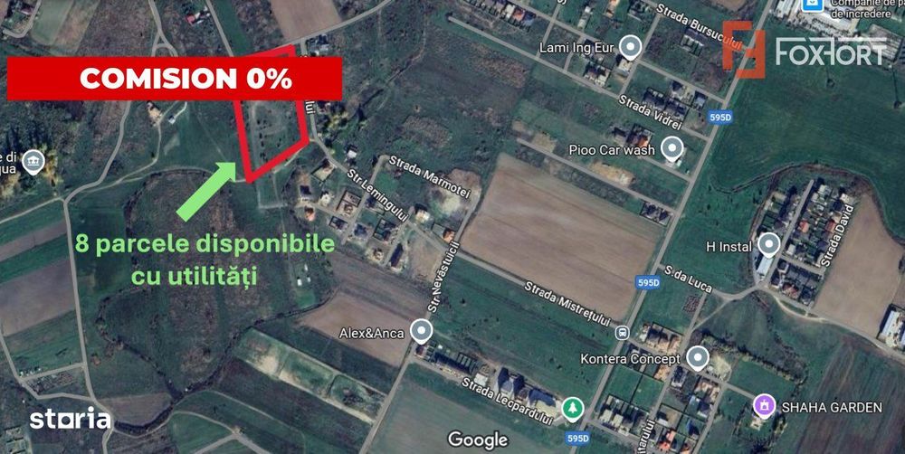 COMISION 0 % Teren intravilan 930 mp - Mosnita cu puz aprobat