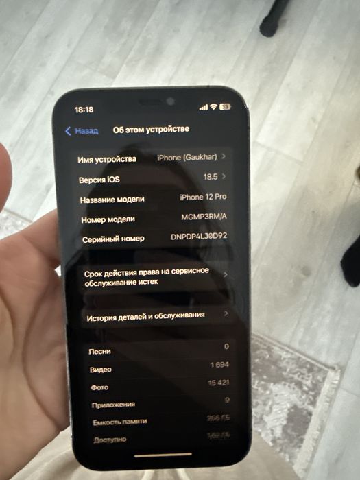 12 pro 256gb графитный