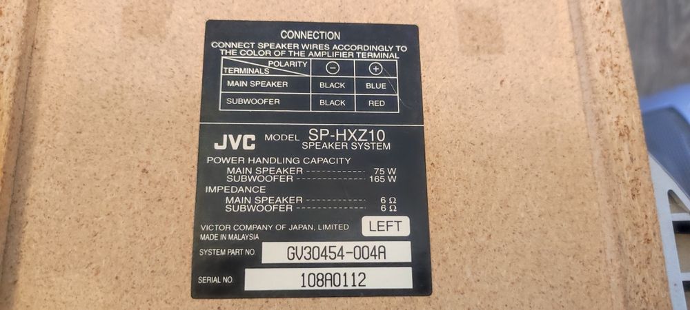 Boxe Jvc sp- hxz10 6ohmi
