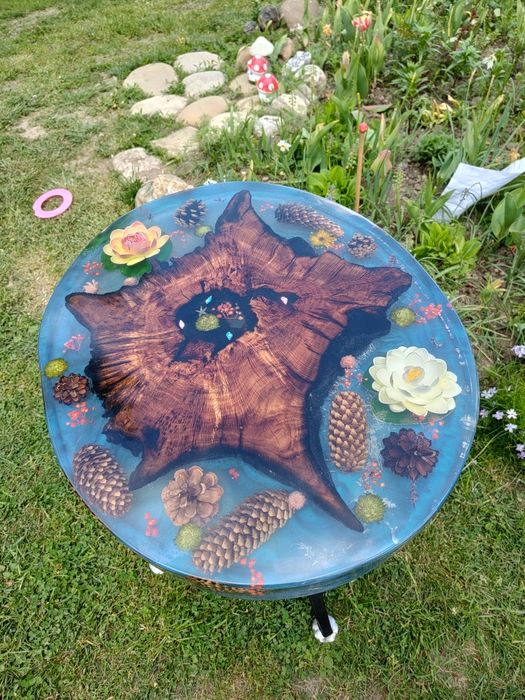 Măsuță cafea din rășină epoxidică