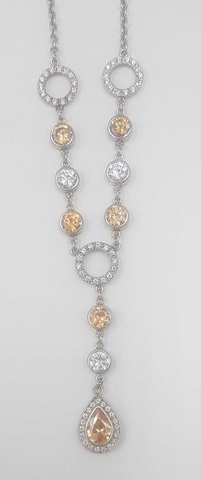 Superb colier din argint si zirconii