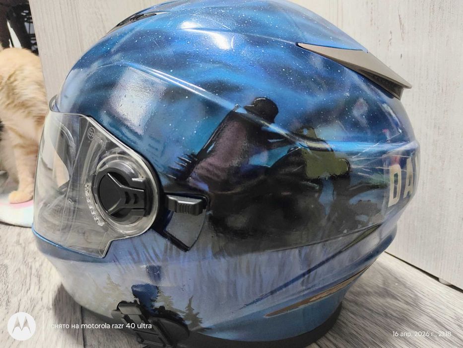 Роспись Мото шлем для скутера