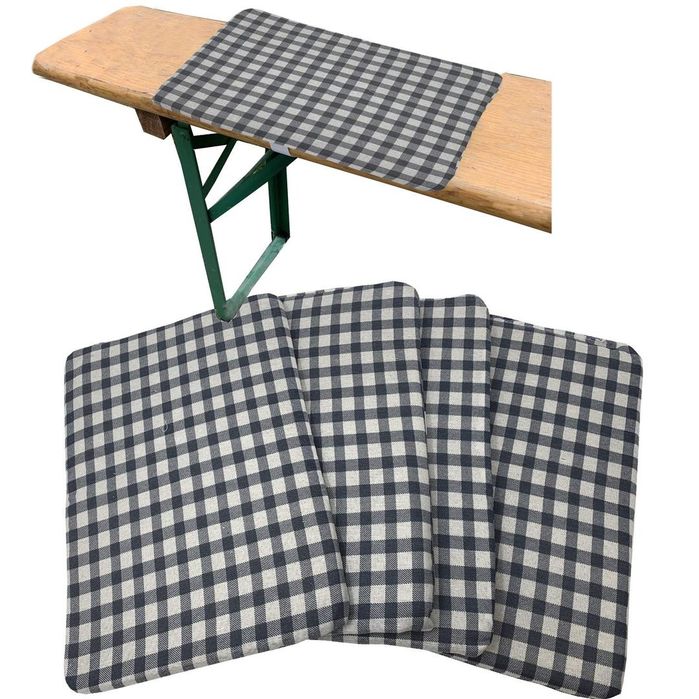 Perne scaun set 4 sezuturi 35x24x1,5cm bănci exterior picnic stadion grădină – 35x24x1,5cm