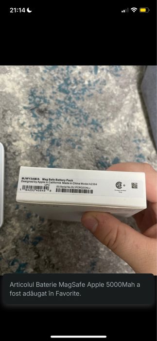 Baterie Magsafe Apple 5000Mah