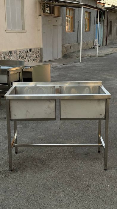 Стол нержавейка рабочий кухонный мойка стеллаж стиллаж мебель ошхона