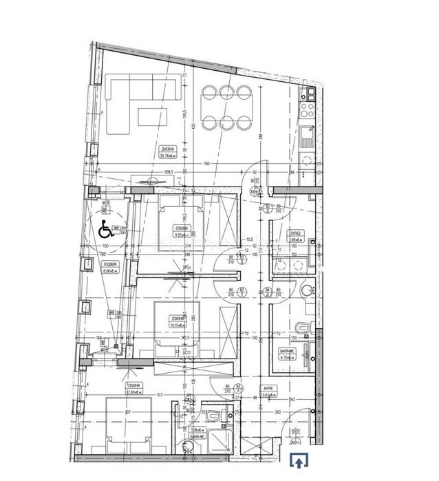 Продава се Четиристаен апартамент в София, Кръстова вада - 137 кв.м за 2195 €/кв.м - Снимка #1