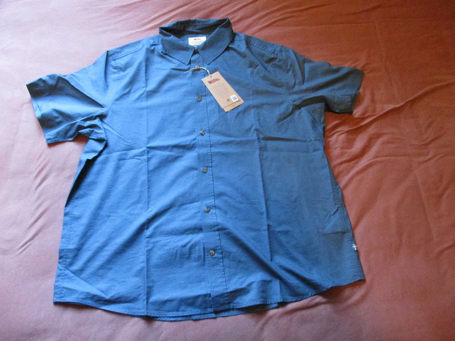 Cămașă mânecă scurtă Fjällräven, Övik Lite, bleumarin, XXL, nouă