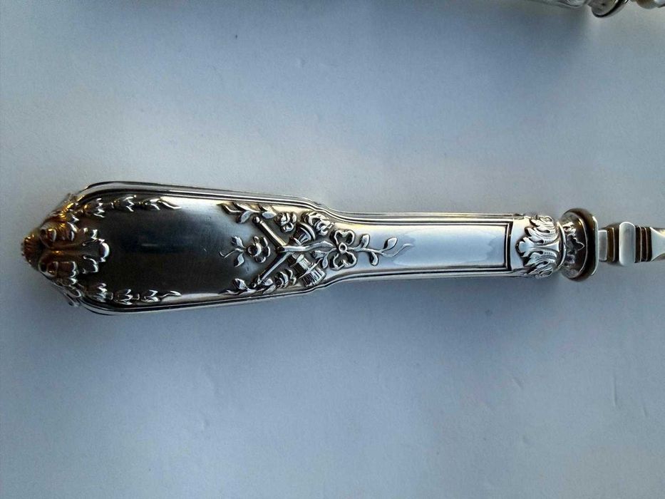 Set argint  antic tacamuri salata