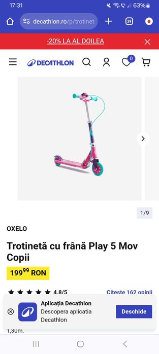 Trotineta copii OXELO