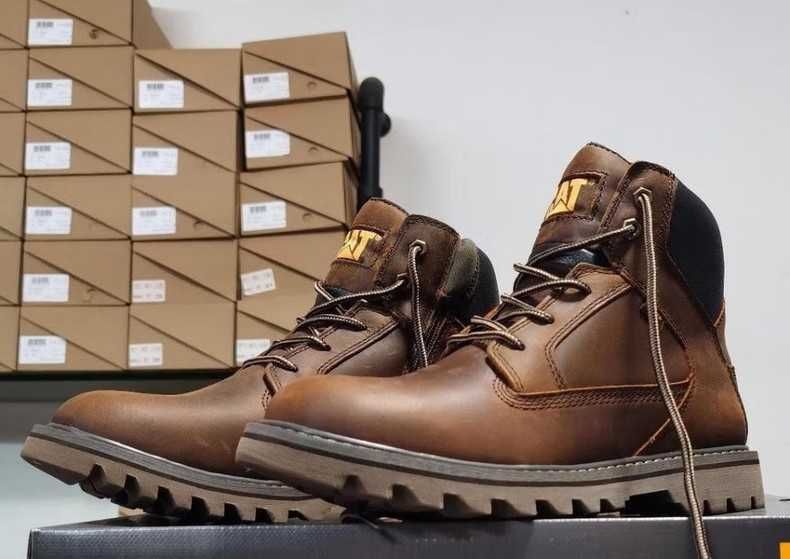 Мужские кожаные ботинки утепленные, зимние CAT On Board [39-44]