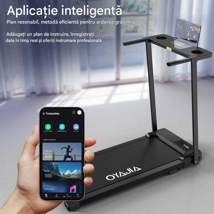 Banda de alergare pliabilă de până la 10 km/h