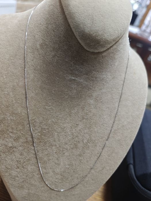 Lanț fin aur alb 18k 1gr(r)