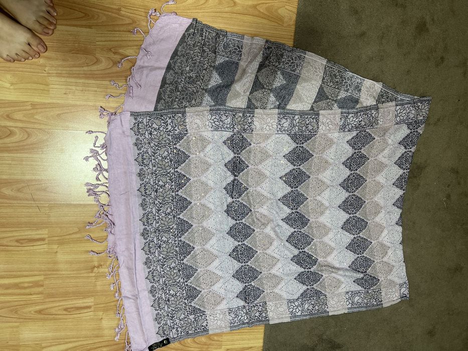 Голям кашмирен шал с кристали