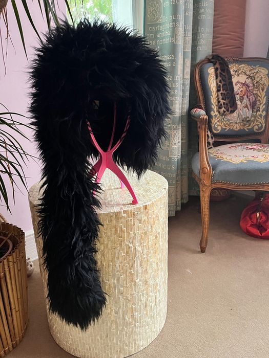 Caciula fashion unisex blana naturala de oaie Italy