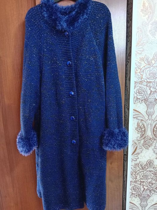 Стильное вязаное пальто! Мошенники мимо!