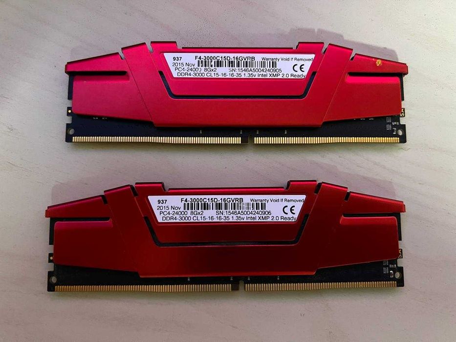 RAM памет G.SKILL Ripjaws V 16GB(2x8GB) DDR4 3000MHz CL15