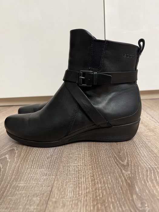 Сапожки женские, Ecco , кожа, 38 р