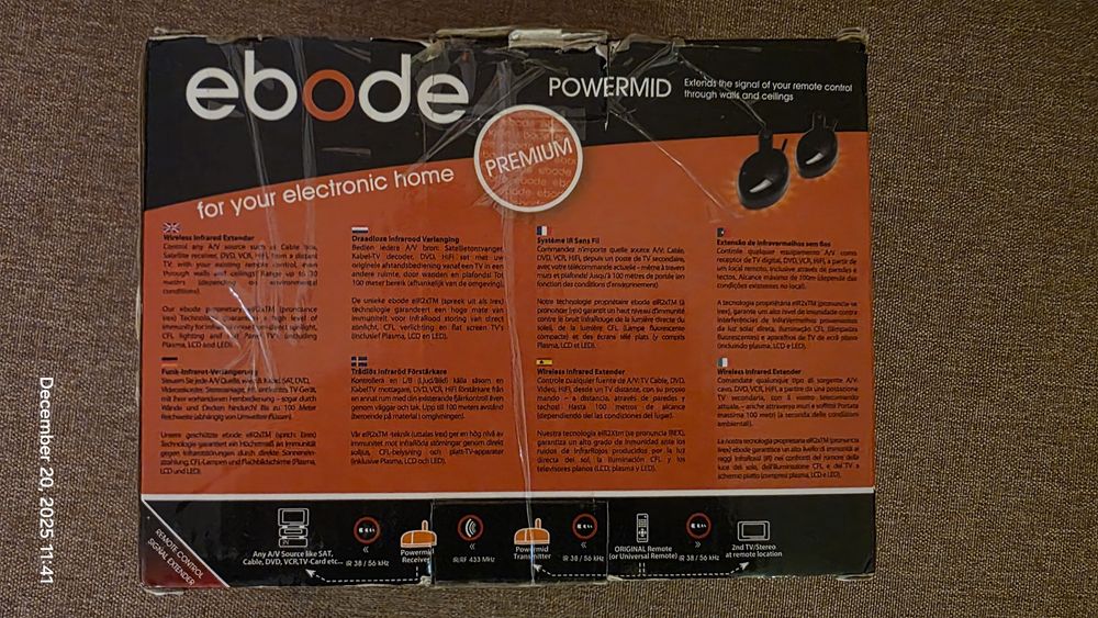 IR extender wireless Kit (emitator, receptor)