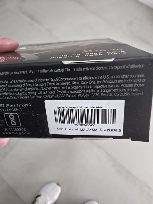 SSD Extern Western Digital Black P40, Game Drive, USB-C, 2TB, Negru - transport gratuit