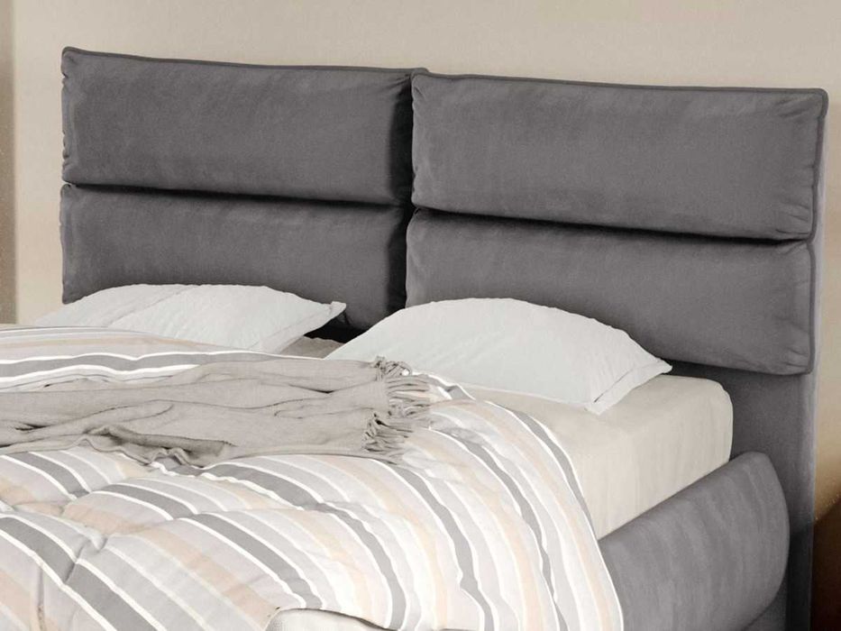 Pat Tapitat Cairo Gri Velluto 16 rabatabil cu perne pe spatar