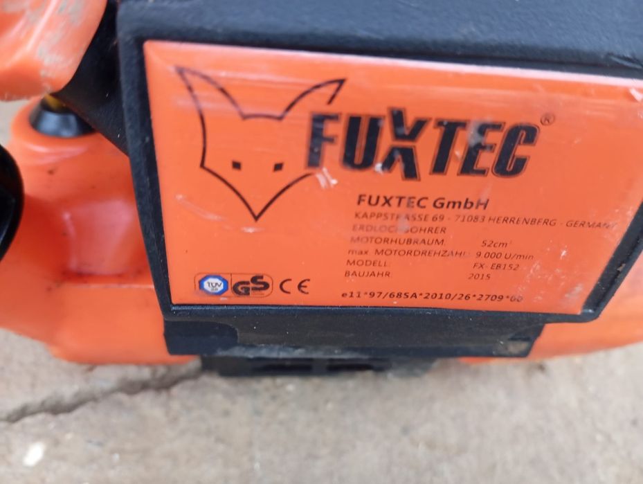 Burghiu pamant, freza, Motoburghiu sfredel Fuxtec EB152, 3CP
