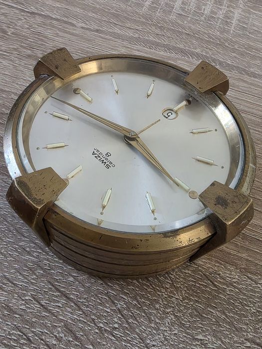 Ceas mecanic de birou ,SWISA 8 zile power rezerv,  celule de tritiu