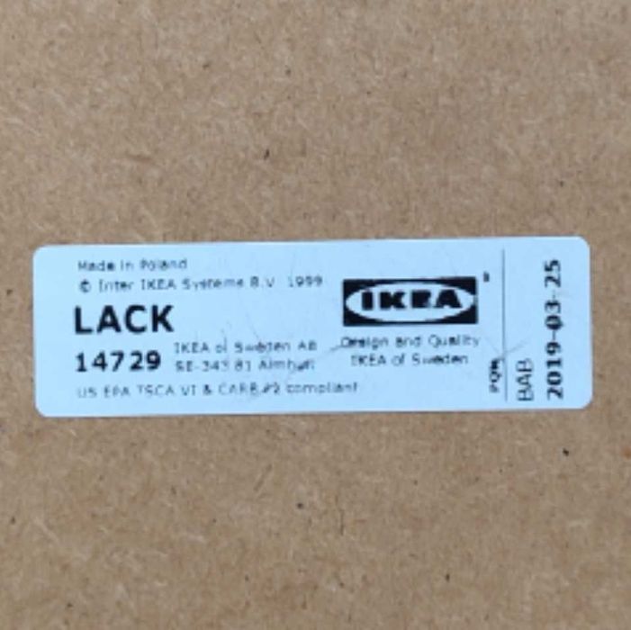 Помощна масичка Lack на IKEA, 55х55см, бяла, 2бр.