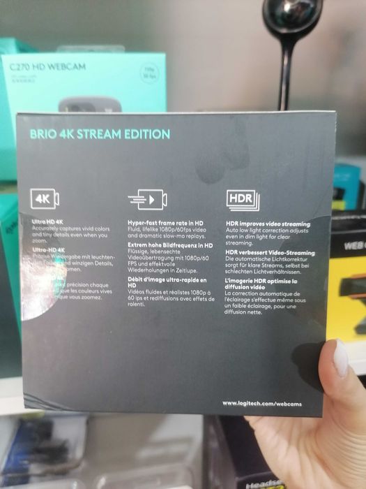 Web камера Logitech Brio 4k stream edition, веб камера для стрима