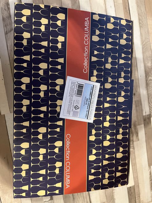 Set 6 pahare vin, sticla cristalina, Crystalite Bohemia, Columbia