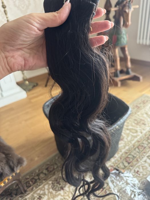 Par natural 100 g pentru tesut sau pus clipsuri, 50 cm