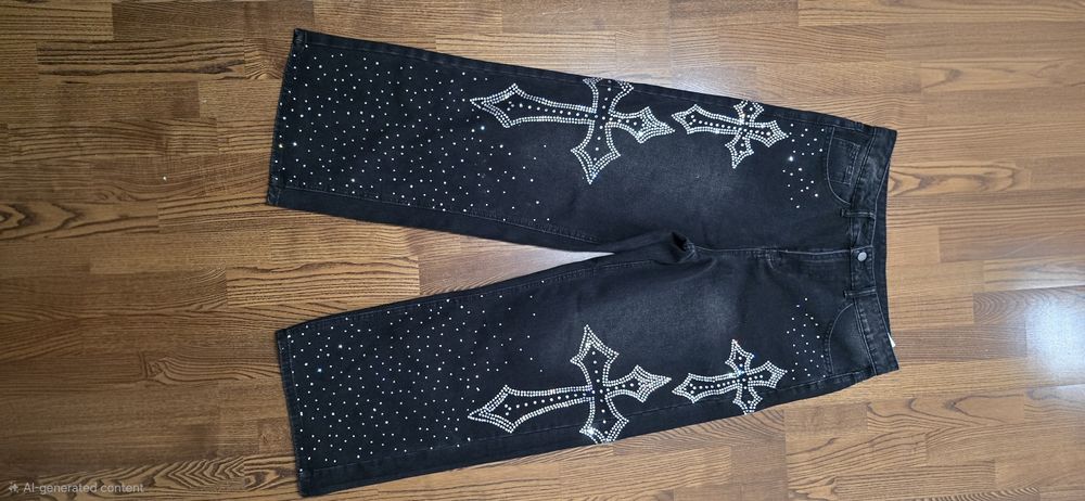 Blugi cu diamante Baggy